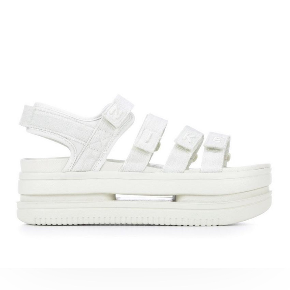 Nike White Platform Strappy Sandals